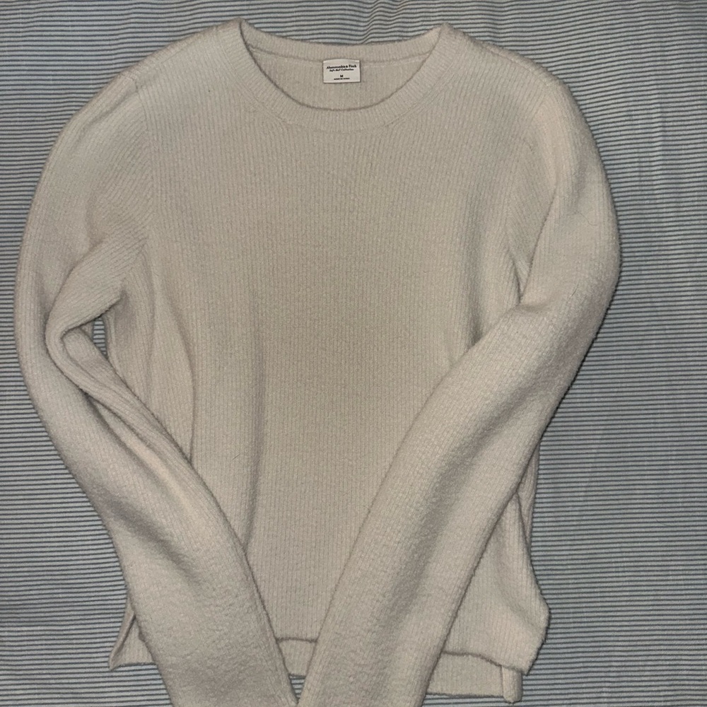 Abercrombie & Fitch Soft Collection Cream Crew Neck Sweater